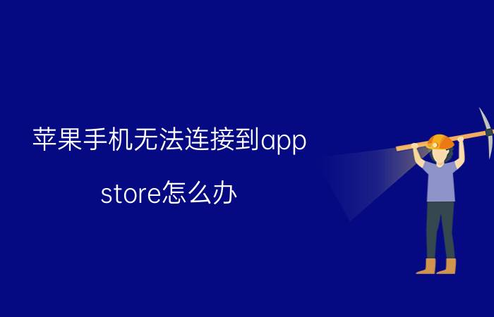 苹果手机无法连接到app store怎么办